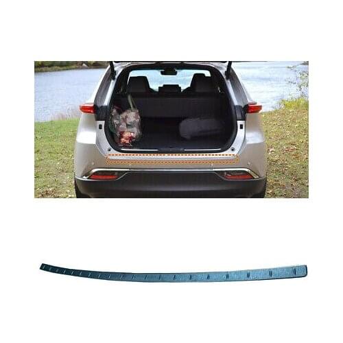 Black Outer Rear Bumper Protector Sill Trim For Toyota Harrier Venza 2020-2021