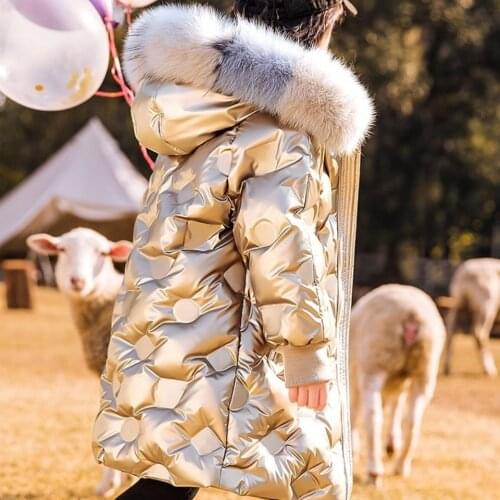 2020 Autumn Winter Baby Girls Jackets Coats Children Thick Warm Long Parkas For Girls Kids Hooded Snowsuit Outwear Clothes W587