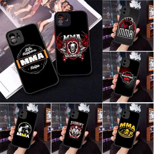 Design The Mma Logo Phone Case For iphone 12 11 8 7 plus mini x xs xr pro max matte transparent cover