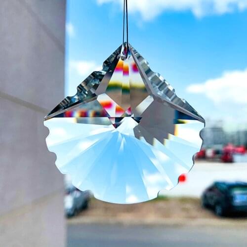38/60mm Scallop Shape Crystal Pendants Chandelier Crystals Suncatcher Crystal Prisms for Lighting Part Wedding Decor Accessories