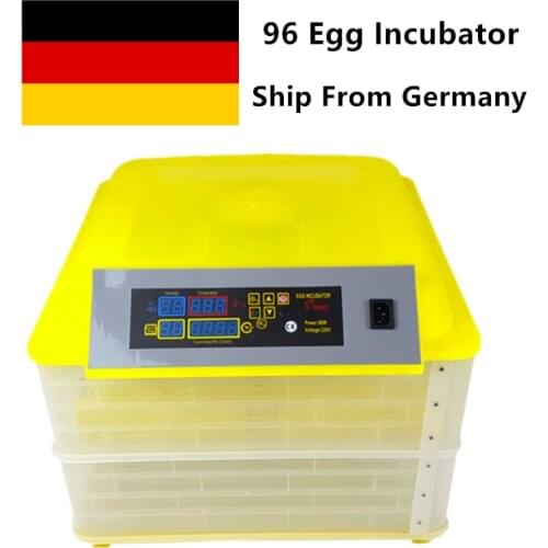 Digital 96 Eggs Incubator Automatic Egg Incubator Hatcher Clear Egg Turning Temperature Control Poultry Hatcher Farm Hatchery