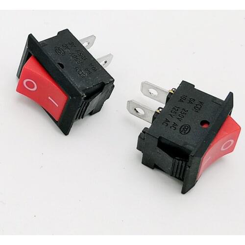 KCD1-101 red rocker switch boat switch rocker switch Power switch 6A/250V 10A/125V 10pcs/lot
