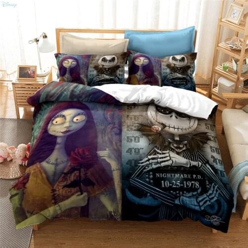 3D The Nightmare Before Christmas Pattern Duvet Cover Set with Pillowcases Bedding Sets Europe/Australia/USA Size Bed Linen Sets