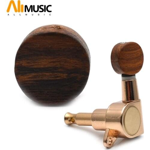 Acacia Small Round Shape Guitar Tuning Pegs Tuners Machine Heads Replacement Buttons Knobs Handle