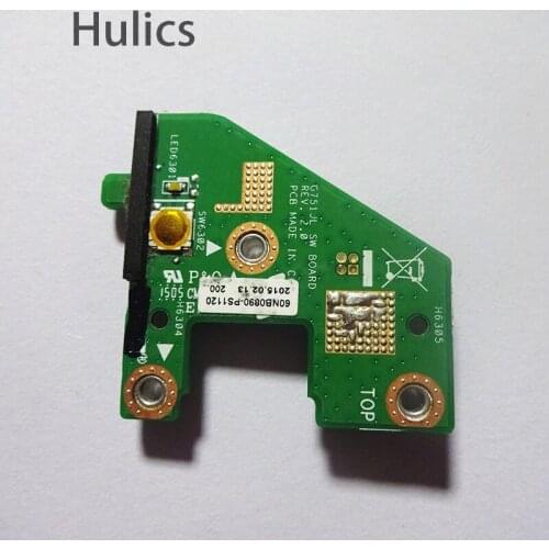 Hulics Original G751JL SW BOARD for ASUS G751 G751J G751JL G751JY G751JM G751JT DC POWER JACK POWER BOARD Switch Button Board