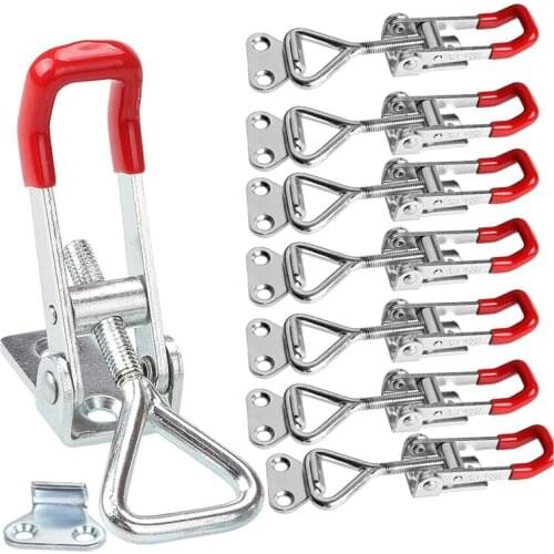 8Pack Pull Latch Clamp Latch 360Lbs Capacity Adjustable Quick Release Draw Latch for Door Latch Hook Toggle Clamp
