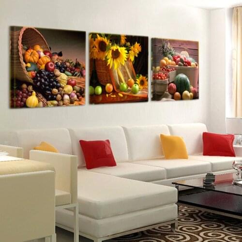 Canvas Painting Restaurant Fruit Grape Pumpkin Wall Art Modern Modular Picture For Kitchen Decoration Poster T464