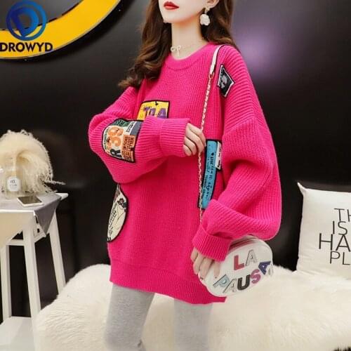 2021 New Autumn/winter Niche Sweater Women Loose Outer Wear Retro Flavor All-match Western-style Blouse Stretch Pullover Sweater