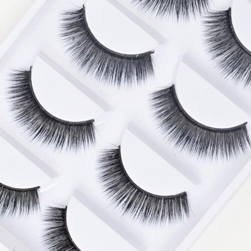 NEW 5 pairs mink eyelashes false lashes mink 3d fake eyelash extension make up cilios natural long cruelty free lash