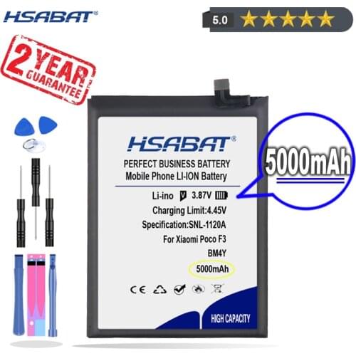 New Arrival [ HSABAT ] 5000mAh BM4Y Replacement Battery for Xiaomi Poco F3 Redmi K40 Pro K40 Pro
