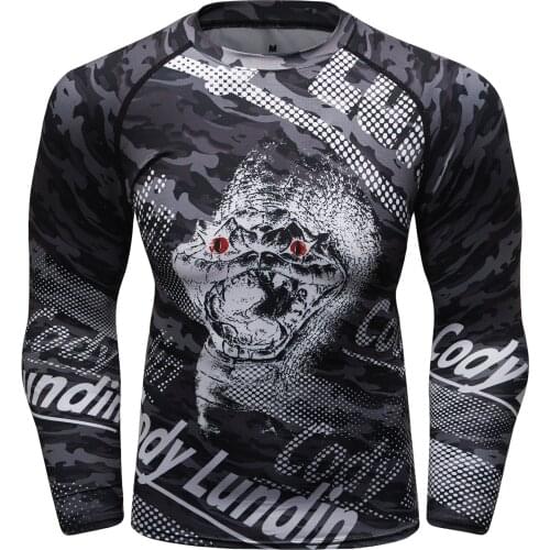 Wholesale Sportswear Custom sublimated printed rashguard men Long sleeve compression Shirts