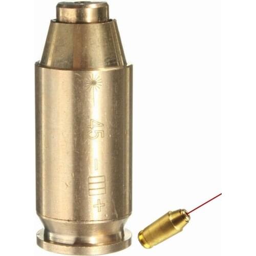 Laser Sighter Cartridge Bullet Shaped Bore Brass CAL.45 Red Dot Boresighter With Electronic For Hunting