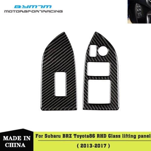 Real Carbon fiber Car window glass drop panel Car accessories RHD For TOYOTA 86 Subaru BRZ 13-17