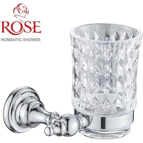 ROSE Cup Holder, brass cup holder with glass cup, wall mount holder for glass cup, wall bracket for a glass in the bathroom,wall-mounted glass in the bathroom RG1112