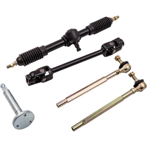 110cc Go Kart Steering Wheel Parts Assembly For Tie Rod Rack Adjustable Shaft Kit