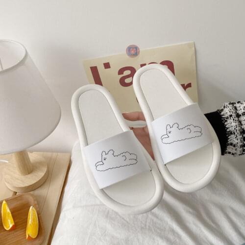 Unique slippers women wearing student Korean version of sandals women shoes home anti-slip the latest summer ins sandals casual