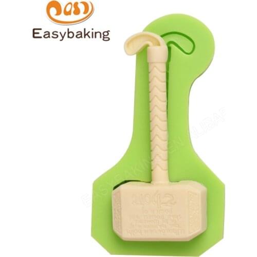 Thor Hammer Shaped Silicone Toy Mold Cake Decoration Fondant Cake 3D Cookie Mould Food Grade Material for Kids