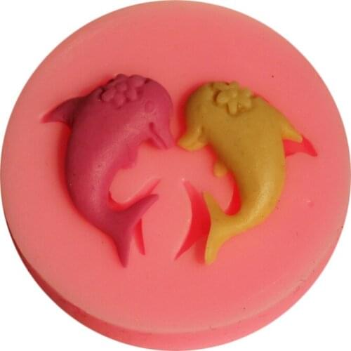 Dolphin Silicone Mold 3D Fondant Soap Chocolate Candy Molds Sugarcraft Cake Decoration Tools Kitchen Baking Moulds