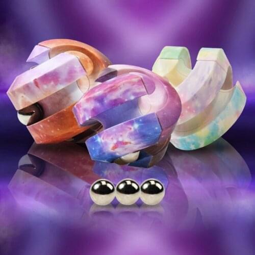 Finger Spinner Orbiting Ring Cube Party Favor Pressure Relief Anxiety Gyroscope Spinning Tops Great Gift for Adults ADD