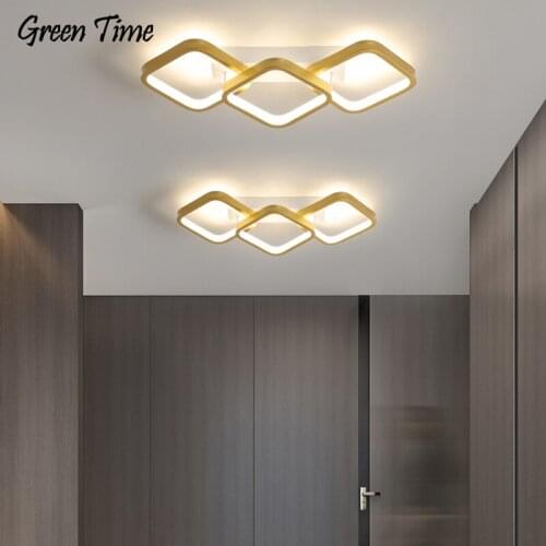 Black&Gold Modern Led Ceiling Lamp For Living room Dining room Bedroom Corridor Light Indoor Ceiling Light 110v 220v Aisle Lamp