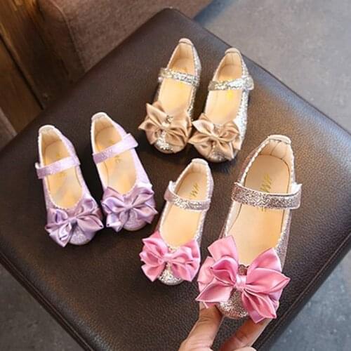 Spring Girls Shoes Dance Party Shoes For Kids Baby Princess Shoes Gold Big Girl Single Shoe 1-12 Years Old child Pink