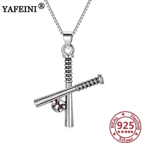 YFN 925 Sterling Silver Baseball Letter X Pendant Necklace Silver Chain Women 925 Jewelry Valentines Day Gift Mothers Day Gift
