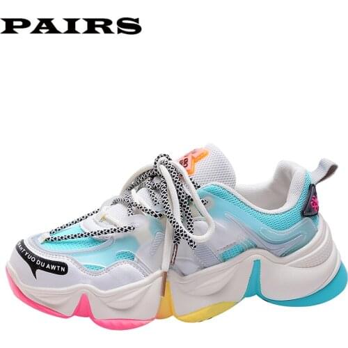 2020 Colorful Sneakers Graffiti Women Casual Shoes Women Red High Platform Sneakers Woman Sneakers Breathable Mesh Lightweight