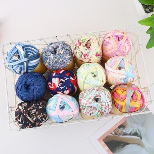 100g/ball Fancy Thick Crochet Yarn Diy Hand Knitting Thread Chunky Cloth Yarn Basket Blanket Carpet Handbag Supplies