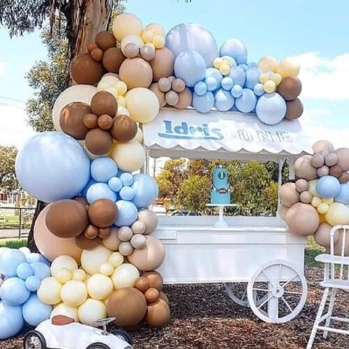 133pcs/set Coffee Balloons Arch Kit Gender Reveal Balloons Arch Decoration Baby Shower Wedding Party Decorations