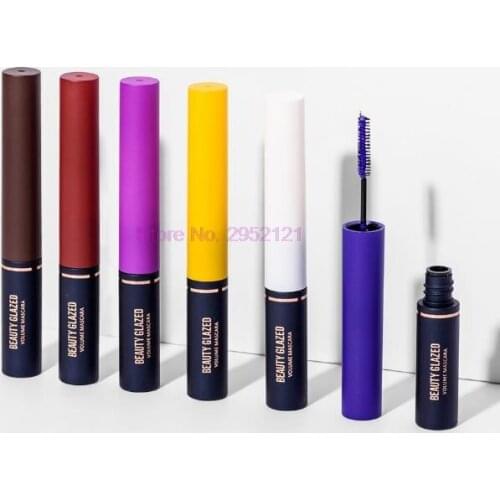 200pcs Ultra Thin Mascara Colorful Long Lasting Waterproof Not Blooming Natural Curling Eyelash Mascara Cosmetic