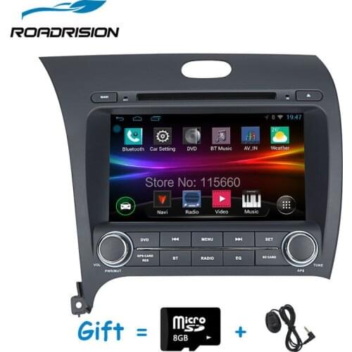 2DIN 8Inch Capacitive screen Android 6.0 Quad core Car DVD For Kia CERATO K3 FORTE 2013 Forte Pro 3G Radio GPS WIFI Navigation