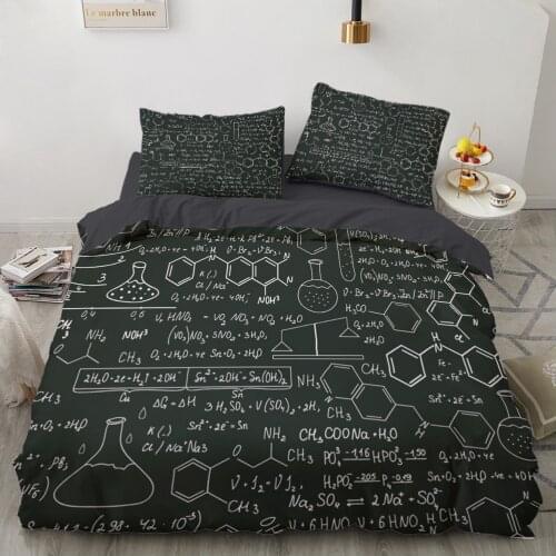 3D Printed Bedding Sets luxury Chemical Formula Roclet Astronaut Single Queen Double Full King Twin Bed For Home Duvet Cover