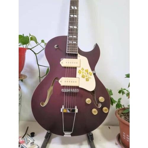 Free transportation. 6 string electric guitar, matte wine red, customizable