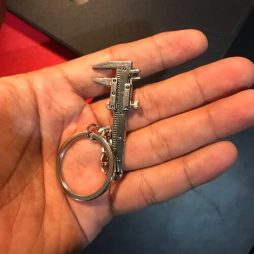 Beads ruler key chain Gold and silver color Mini measuring tool DIY common tools