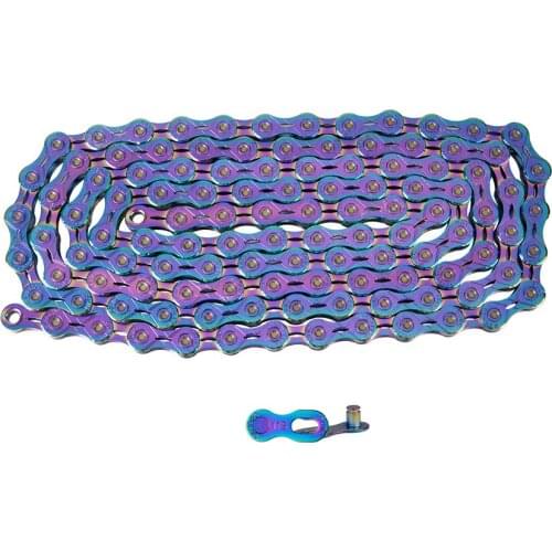 ZTTO MTB Mountain Bike Chain 11Speed SLR 11s Colorful Road Bicycle Ultralight Durable Missing Link Rainbow Chains For Parts K7