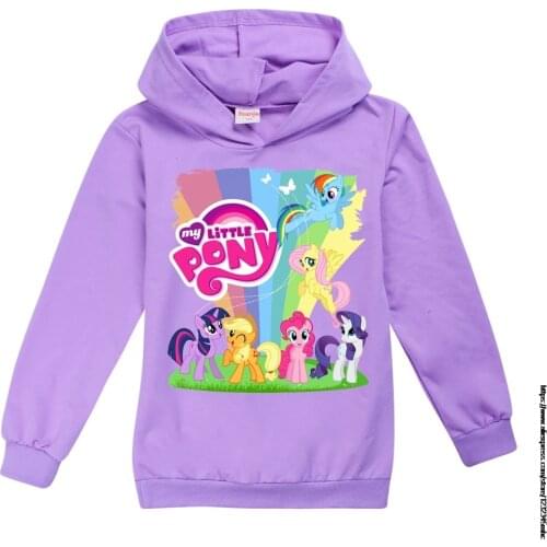 My Little Baby girl pony Children Hoodies Kids Spring Autumn Hooded Sweatshirt Baby Boys Girls Fashion Outwear Pullover T-shirt