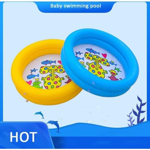 25.5X25.5inch Childrens Pool Double-layer Inflatable Swimming Pool Outdoor Baby Children Pump Pool Water Game Toy Swimming Pool