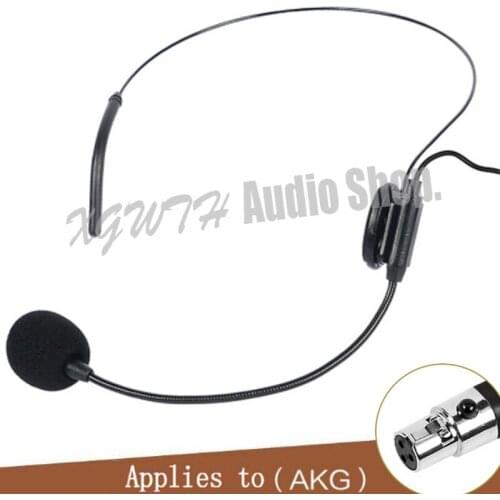 Dual Ear Head Head Wearing Headset Condenser Microphone Microfone Mic for AK G ALL XLR 3PIN