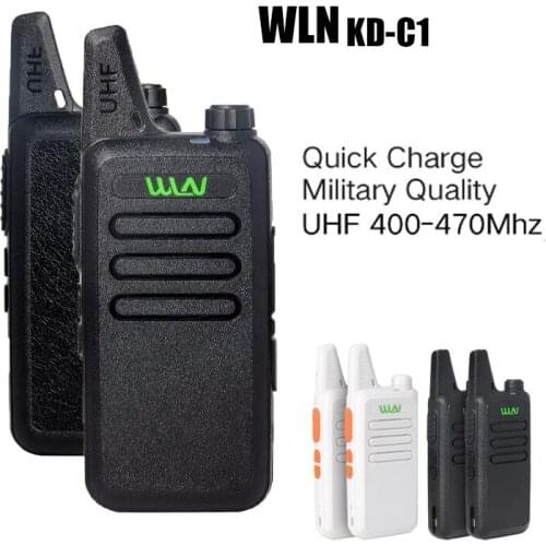 Two Way CB Radio WLN KD-C1 KDC1 Walkie Talkie Portable UHF MINI Handheld Transceiver Ham Handy Communication for Camping Hiking