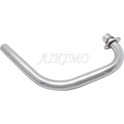 Cafe Racer Chrome Steel Motorcycle Modified Exhaust Systems Exhaust Muffler Silencer Front Pipe For Honda CG125 WY125