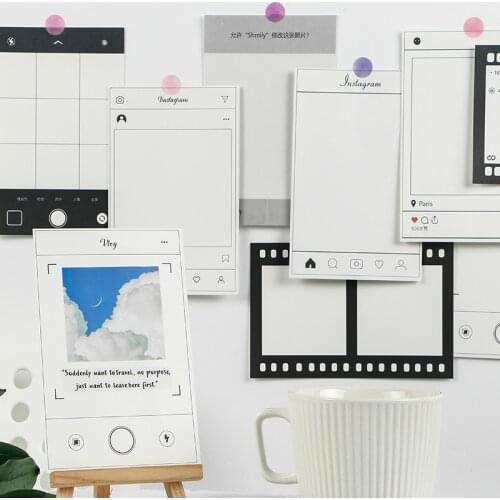 INS Simple Photo frame Material Background Paper Junk Journal Diary Planner Scrapbooking Decorative Stickers DIY Craft Paper