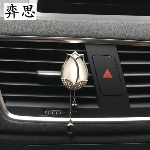 Exquisite flower shapes Ladies car perfume clip Flower styling car air freshener Spiritual flower Automotive Styling jewelry