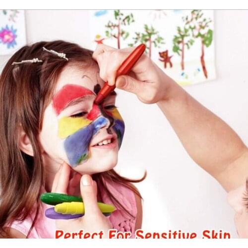 12 color face crayon childrens water-soluble painting crayon can turn face crayon hair coloring