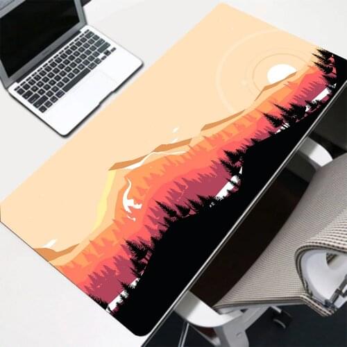 Big Mousepepad 900x400 with USB Hub 4 Ports Gaming Computer LED Backlight Mausepad Anime Landscape Desk Mat Rgb Pad Mousepad Xxl