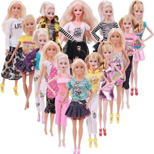 Doll Clothes For Barbies Printed Skirts&Suits Striped Suits Elegant Dresses Sequined Dres For Our Future Generations Baby Doll
