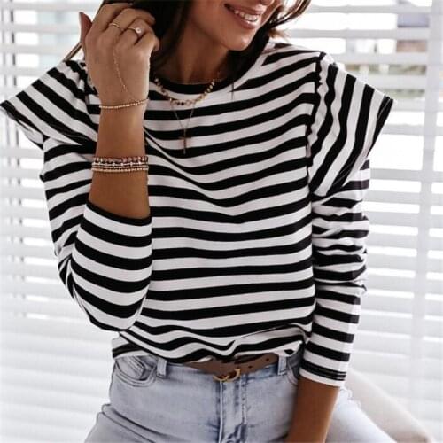 Женские полосатые футболки Lefyira China At AliExpress