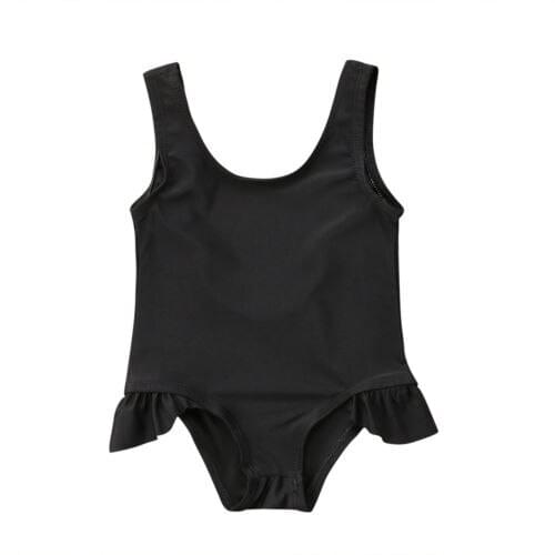 Hot Newborn Baby Girl Summer Black Swimsuit Swimwear Swimming One-piece Bikini Costume