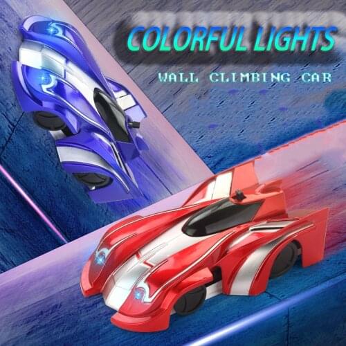 RC CAR REMOTE-CONTROLLED CLIMBING WALL Car Electric Stunt Climbing Car USB Charging Drift Rotating Band Lights Racing Toys