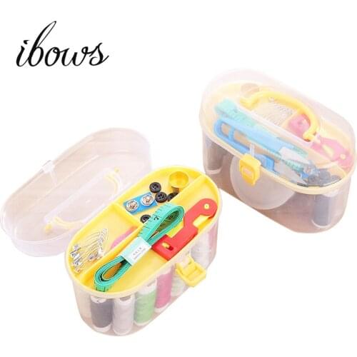 Multi-Function Women Portable Mini Travel Sewing Box With Color Needle Threads Sewing Kit DIY Home Tool Sewing Tool