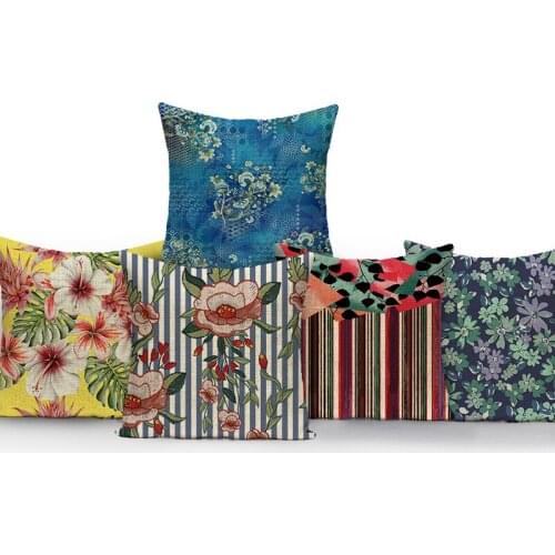 Tropical Plant Pillow Covers Mouse Horse Cushions Cover Jungle Decorative Cushion Cases Nordic Linen Pillow Cushion Case Cojines